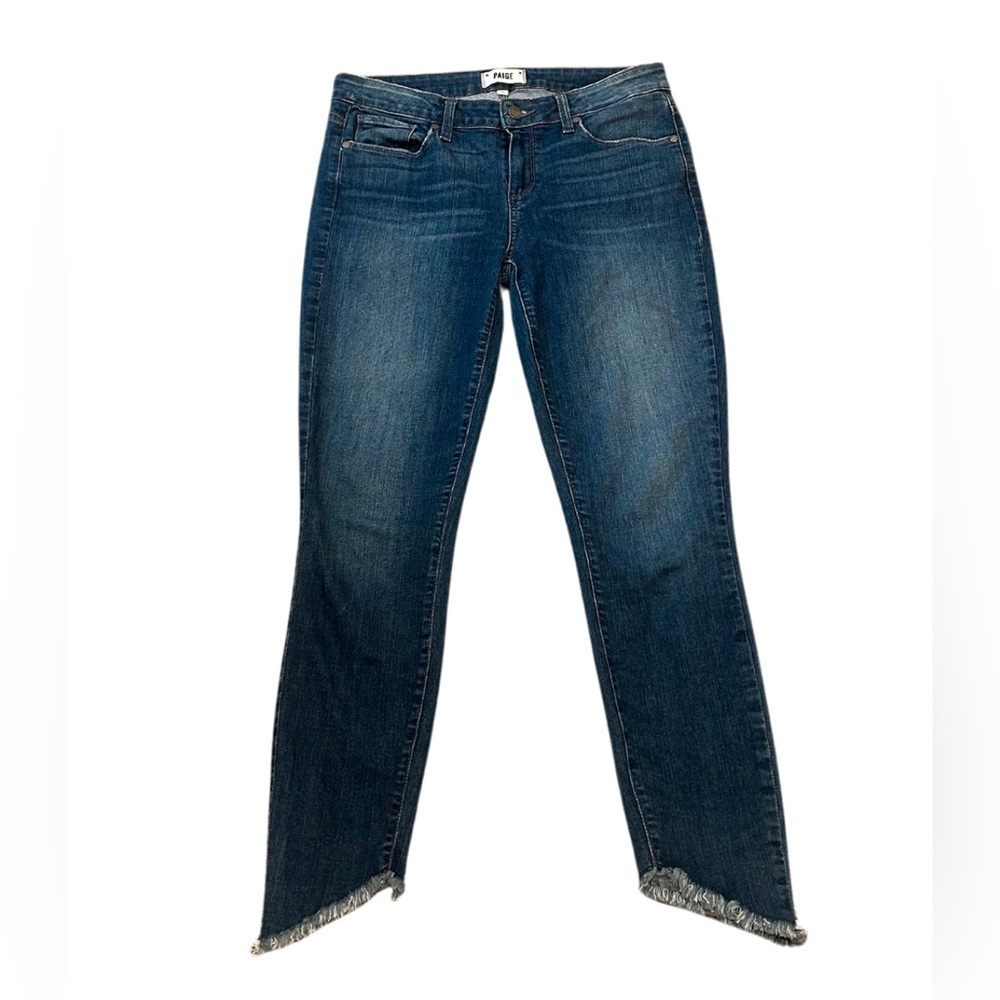 PAIGE Verdugo Ankle Jeans | Zelda | Asymmetrical Fray Hem | Size 29